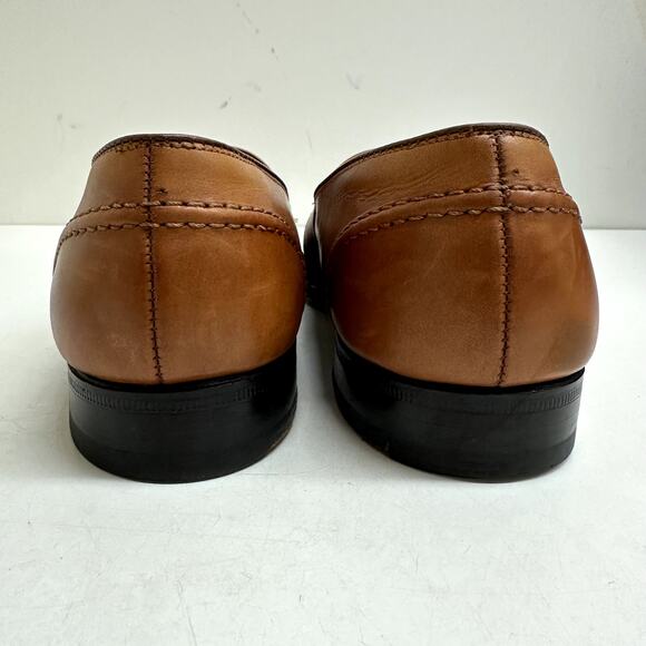 VERY GOOD Alden 685 Full Strap Slip-On Penny Loafer (Burnished Tan Calf) 9.5 A/C - Picture 4 of 13